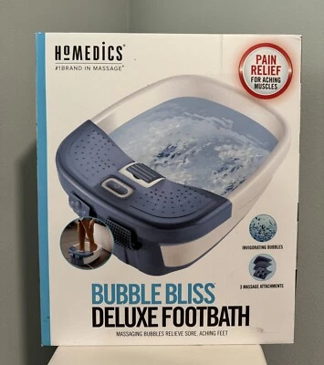 HoMedics Bubble Bliss Deluxe Fußbad mit Wärmemassage Fußgewölbemassage NEU - Bild 1 von 4