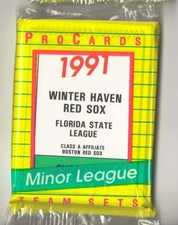 1991 ProCards Minor League Team Set - Winter-Haven RED SOX