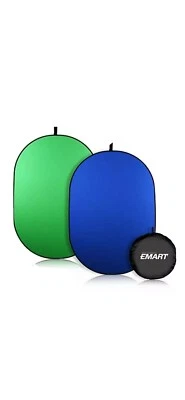 Telón de fondo de pantalla verde portátil EMART 5 x 6,5 pies plegable emergente Chromakey B... Foto 1 de 3