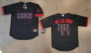 Cincinnati Reds #44 Elly De La Cruz Stitched Cool Base Black City Connect Jersey - Picture 1 of 4