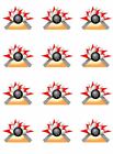 Bowling Edible Cupcake Toppers  Licensed - Set of 12