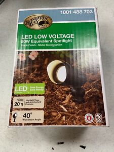 Outdoor LED Spotlights, Low Voltage, 50W equivalent, Black
