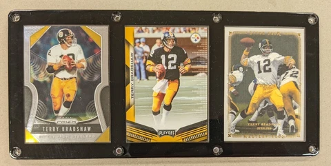 TERRY BRADSHAW 3 CARD PLAQUE  PITTSBURGH STEELERS Cover