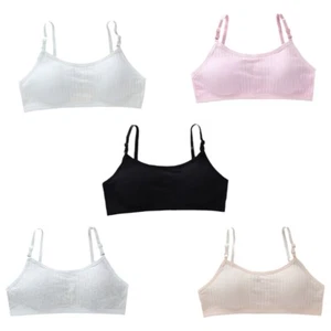 Girls Cotton Sports Bra Training Bra Bralette for Kids Teens 9-13Y Skin Friendly - Picture 1 of 10