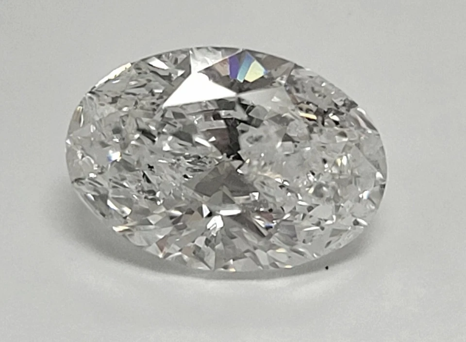 Certificate 1.52ct Oval Shape Cut D Color SI2 Clarity Natural Loose Diamond - Image 1 of 1