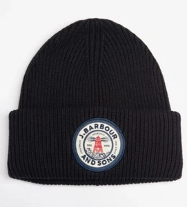 J Barbour & Sons Dunford Ribbed Beanie Classic Navy - Picture 1 of 3