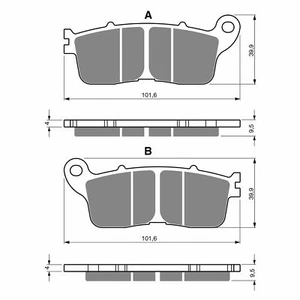 Goldfren Rear Brake Pads for Honda VFR1200X Crosstourer 2012-2019 (S3 X2) - Picture 1 of 3