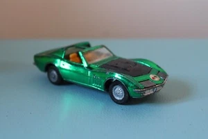 Corgi Toys 4"" CORVETTE STINGRAY COUPE Druckguss AUTO Vintage GOLDENE JABEN grün 300 - Bild 1 von 12
