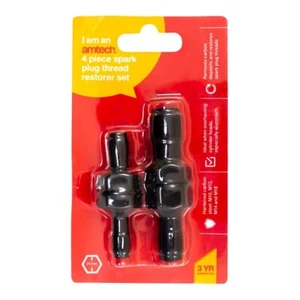 Spark Plug Thread Repair Kit 4Pc Overhaul Garden Machinery Mopeds Scooter Amtech - Picture 1 of 2