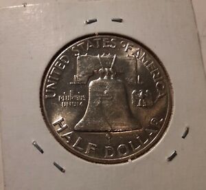 1949 P Franklin Silver Half Dollar ch bu FBL