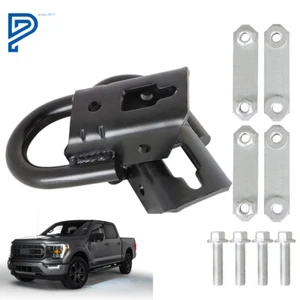 For Ford F-150 2009-2021 Pair Black Steel Tow Hook W/ Hardware Front - Picture 1 of 23