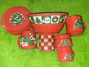 Vtg Waechtersbach West Germany Christmas Set of Mugs,Plates,bowl, 10 Pieces. - Picture 1 of 16