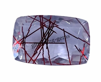 56.75 CT Top Quality Red Rutilated Quartz Certified Cushion Cut Gemstone SA - Image 1 of 4
