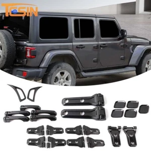 41x Accesorios de fibra de carbono embellecedor capó bisagra cubierta para Jeep Wrangler JL JLU - Imagen 1 de 9