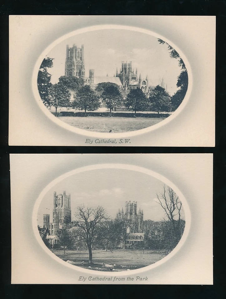 Cambridgeshire ELY Cathedral 4 Unused c1900/20s? PPCs Valentine Series - Image 1 of 1