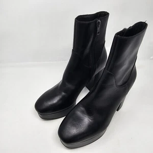 ASH Women Size EU 36/ US 6 Black Leather Ankle Boots - Picture 1 of 12