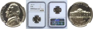 1957 5C Jefferson Nickel Proof NGC PF 68 - Picture 1 of 3