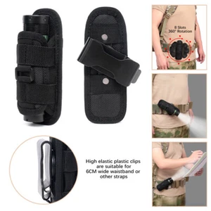 Outdoor Tactical Nylon Waist Flashlight Cover 360 Degree Rotating Flashlight Bag - Picture 1 of 16