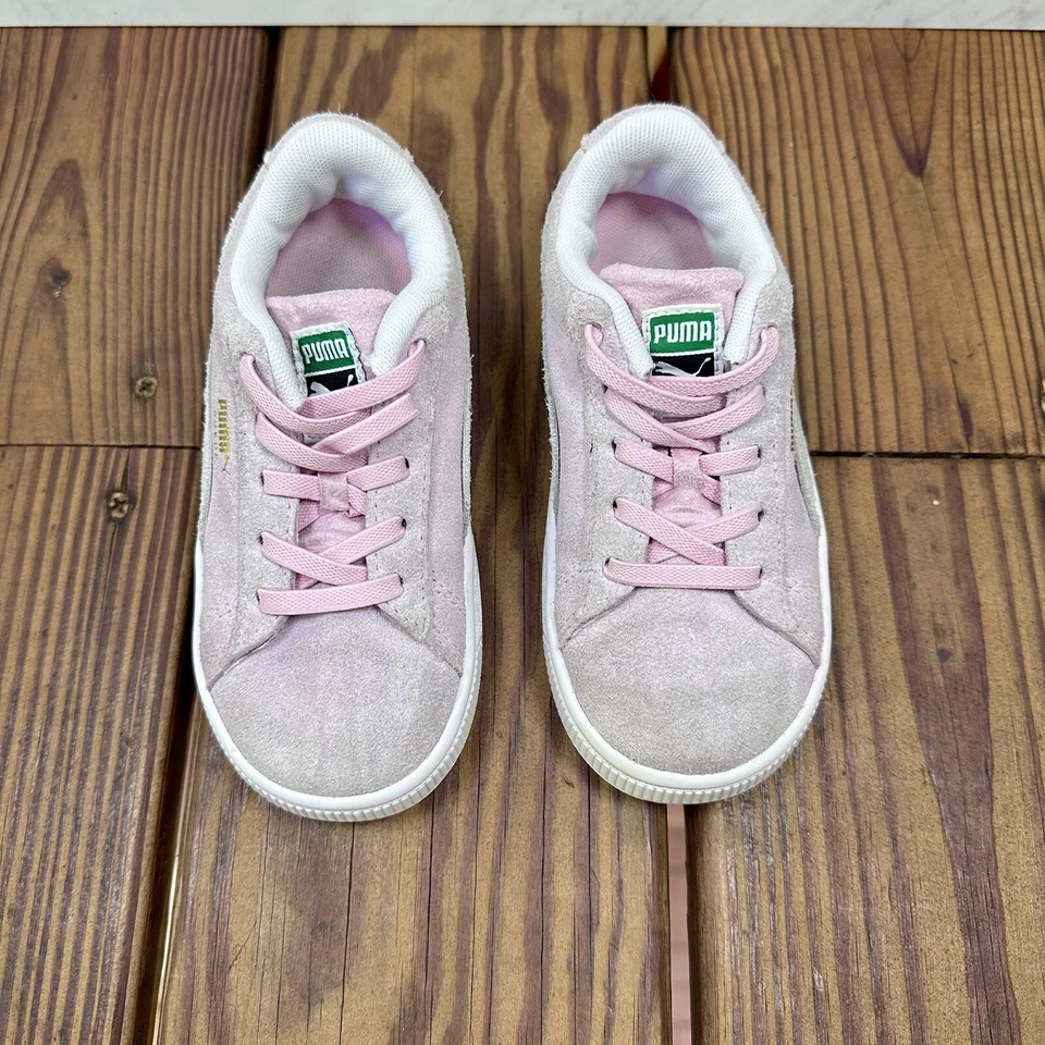 Puma Niños Gamuza Clásico XXI Zapatos Niño Pequeño Talla 10C Rosa Blanco Tenis Entrenadores Foto 1 de 4
