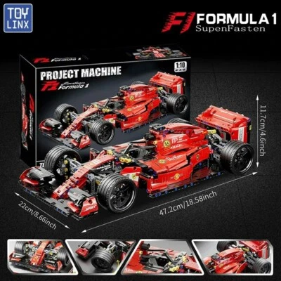 Ferrari F1 SF90 Technic Toy Car Model 1200PCS Building Blocks Formula One 1 Gift - Image 1 of 4