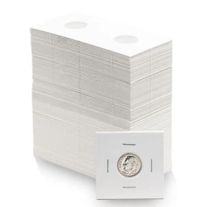 5000 Coin Shield Dime 2x2 Coin Flips – Archival Safe Cardboard Coin Holders Bulk - Picture 1 of 6