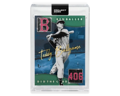 2020 TOPPS PROJECT 2020 #229 TED WILLIAMS - BY BEN BALLER - Image 1 of 2