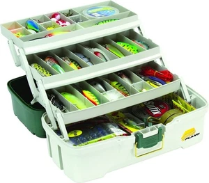 Plano 3-Tray Tackle Box mit Duel Top Access dunkelgrün metallic/off white 620306 - Bild 1 von 1