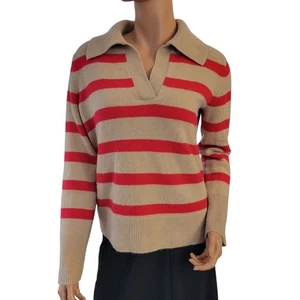 $220 MSRP Banana Republic 100% Cashmere Pullover Rugby Polo Sweater Size XS - Picture 1 of 15