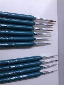 10pc Extra Fine Detail Paint Brush Set for Miniatures & Model Railway Hobby - Picture 1 of 3