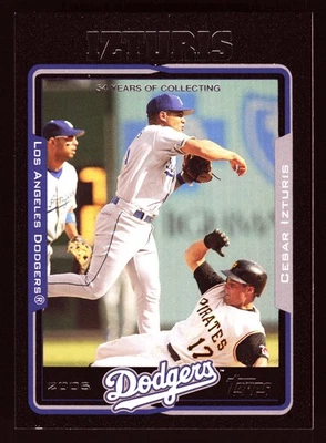 Cesar Izturis Los Angeles Dodgers 2005 Topps Black #223 SN /54 - Image 1 of 2