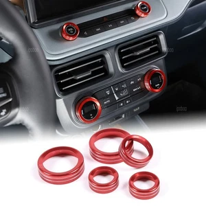 Center Console Switch Knobs Cover For Ford Maverick Alloy AC Knobs Button Trim - Picture 1 of 12