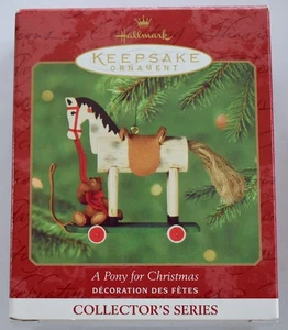 Hallmark Keepsake A Pony For Christmas Ornament 2000 Hobby Horse Bear FreeS&H - Picture 1 of 5