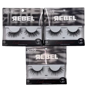 KISS Lash Couture Rebel 3 Packs Voluminous Shaggy Faux Mink Effect 3D Vibin - Picture 1 of 3