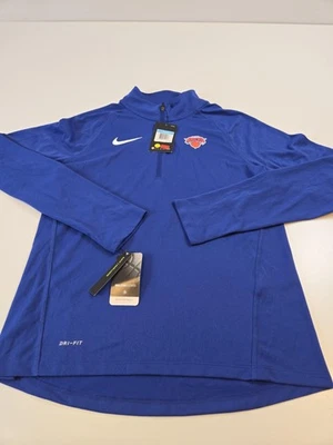 New York Knicks Shirt Quarter Zip Womens Medium Blue NBA Basketball Nike Dri-FIT - Image 1 of 4
