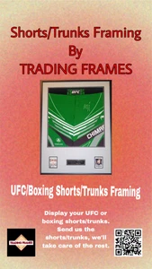 Custom Shorts Trunks Framing - Framed UFC Boxing Mix Nameplate Cards 4x6 Photos - Picture 1 of 7