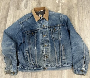 Chaqueta de camionero Carhartt años 80 forrada con manta talla grande hecha en EE. UU. - Imagen 1 de 10