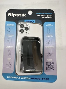 Bâton de téléphone portable Flipstik Defy Gravity et support PRO avec boucle de poignée - Noir - Photo 1 sur 3
