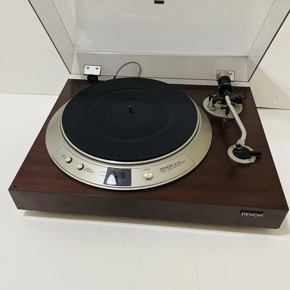 Vintage Denon DP-1200 Turntable Record Player Tested Works As-Is from Japan - Image 1 of 4