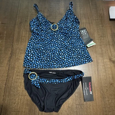 Nuevo con etiquetas Traje de baño Coco Reef Bikini Tankini 2 piezas Parte inferior mediana 34C Top ajuste perfecto Foto 1 de 4