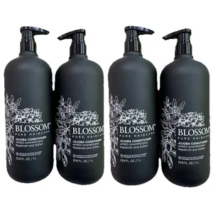 4 Lot BLOSSOM PURE HAIRCARE JOJOBA CONDITIONER . 33.8 FL. OZ. / 1L - Picture 1 of 1