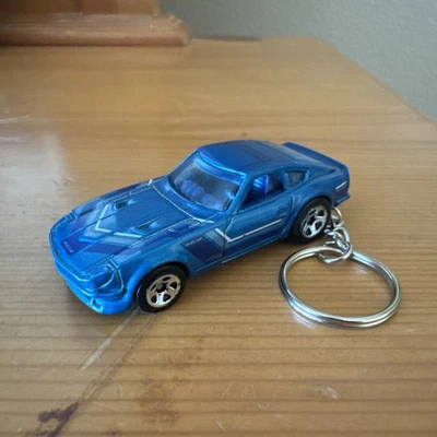 Datsun 240z Blue Diecast Keychain 1:64 Hot Wheels Matchbox - Image 1 of 2