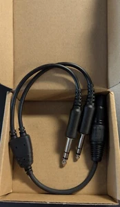 David Clark Helicopter U174 to Dual Plug General Aviation GA Headset Adapter - Picture 1 of 1