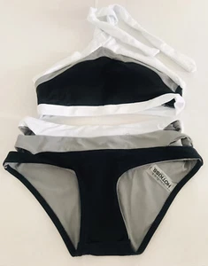Hotkiss Traje de Baño Junior Juvenil Talla XS Negro Gris 2 Piezas Halter Recorte - Imagen 1 de 7