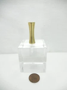 Einzelne Vintage runde gedrechselte Messing Lampe Endstück.   1 1/2" H. LF-235 . - Bild 1 von 5