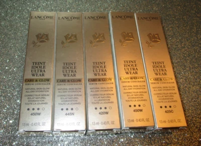 5x Lancome~Teint Idole Ultra Wear Care & Glow Serum Concealer FULL SIZE NIB - Image 1 of 3