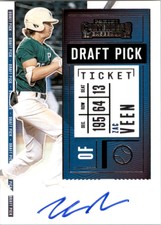 2020 Panini Contenders Draft Pick Ticket Autographs #DPT-ZV Zac Veen Auto NM-MT