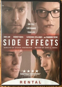Side Effects DVD with Jude Law, Rooney Mara, Catherine Zeta-Jones Channing Tatum - Picture 1 of 3