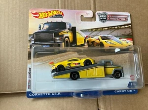 HOT WHEELS DIECAST - Team Transport - Corvette C8.R & Carry On #36 -Nuovo - Foto 1 di 2