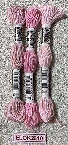 DMC Retours Mat Cotton Floss No. 4 3 Skeins 5 Ply Shades of Pink - Picture 1 of 4
