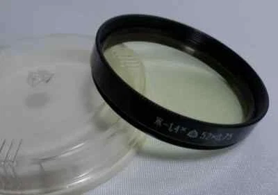 a Yellow-1.4x LZOS 52x0.75mm Russian Vintage Light Filter 52mm for Lens 1554 - Image 1 of 2